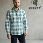logoff cotton oxford checks shirt