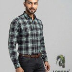 logoff cotton oxford checks shirt