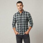 logoff cotton oxford checks shirt