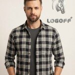 logoff cotton oxford checks shirt