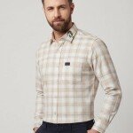 logoff cotton oxford checks shirt