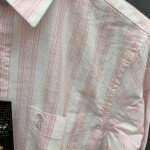 logoff cotton linen stripes shirt