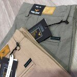 black letter cotton linen pant