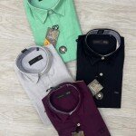 logoff cotton oxford plain shirt