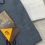 logoff linen plain shirt