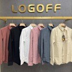 logoff linen plain shirt