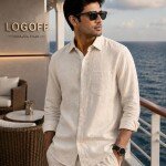 logoff linen plain shirt