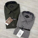 black letter imported linen shirt