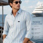 logoff cotton oxford stripes shirt