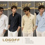 logoff cotton oxford stripes shirt
