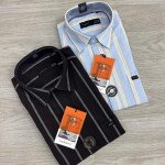 logoff cotton oxford stripes shirt