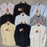 logoff cotton oxford stripes shirt