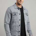 black letter premium denim jacket