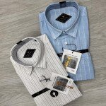 black letter cotton linen printed shirt