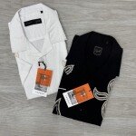 logoff imported embroidery shirt