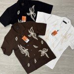logoff imported embroidery shirt