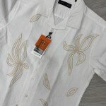logoff imported embroidery shirt