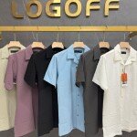 logoff imported popcorn fabric shirt