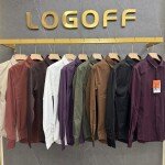 logoff imported self stripes shirt