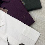 black letter imported linen lock shirt