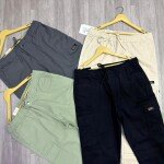 black letter cargo cotton pant
