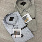 black letter cotton linen printed shirt