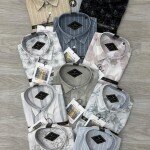 black letter cotton linen printed shirt