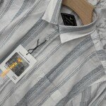 black letter cotton linen printed shirt