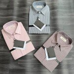 word wale imported linen small stripes shirt