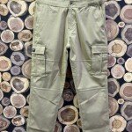 wood machine cargo cotton pant
