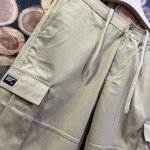 wood machine cargo cotton pant