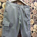 wood machine cargo cotton pant