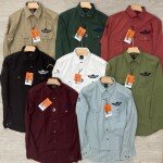 logoff cotton twill double pocket shirt