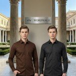 word wale plain lycra shirt