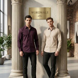 word wale plain lycra shirt