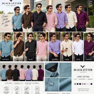 Black letter imported satin shirts