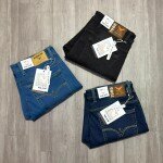black letter tone jeans pant