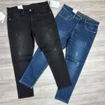 black letter tone jeans pant