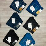 black letter tone jeans pant