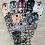 logoff premium linen checks shirt