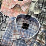 logoff premium linen checks shirt