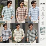 logoff cotton oxford checks shirt