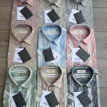 wordwale half sleeve cotton linen shirt