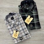 logoff cotton oxford checks shirt