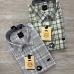 logoff cotton oxford checks shirt