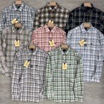 logoff cotton oxford checks shirt