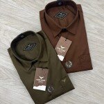 Black letter imported satin shirts