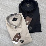 Black letter imported satin shirts