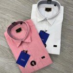 logoff cotton oxford plain shirt
