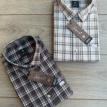 s squere big size checks shirt